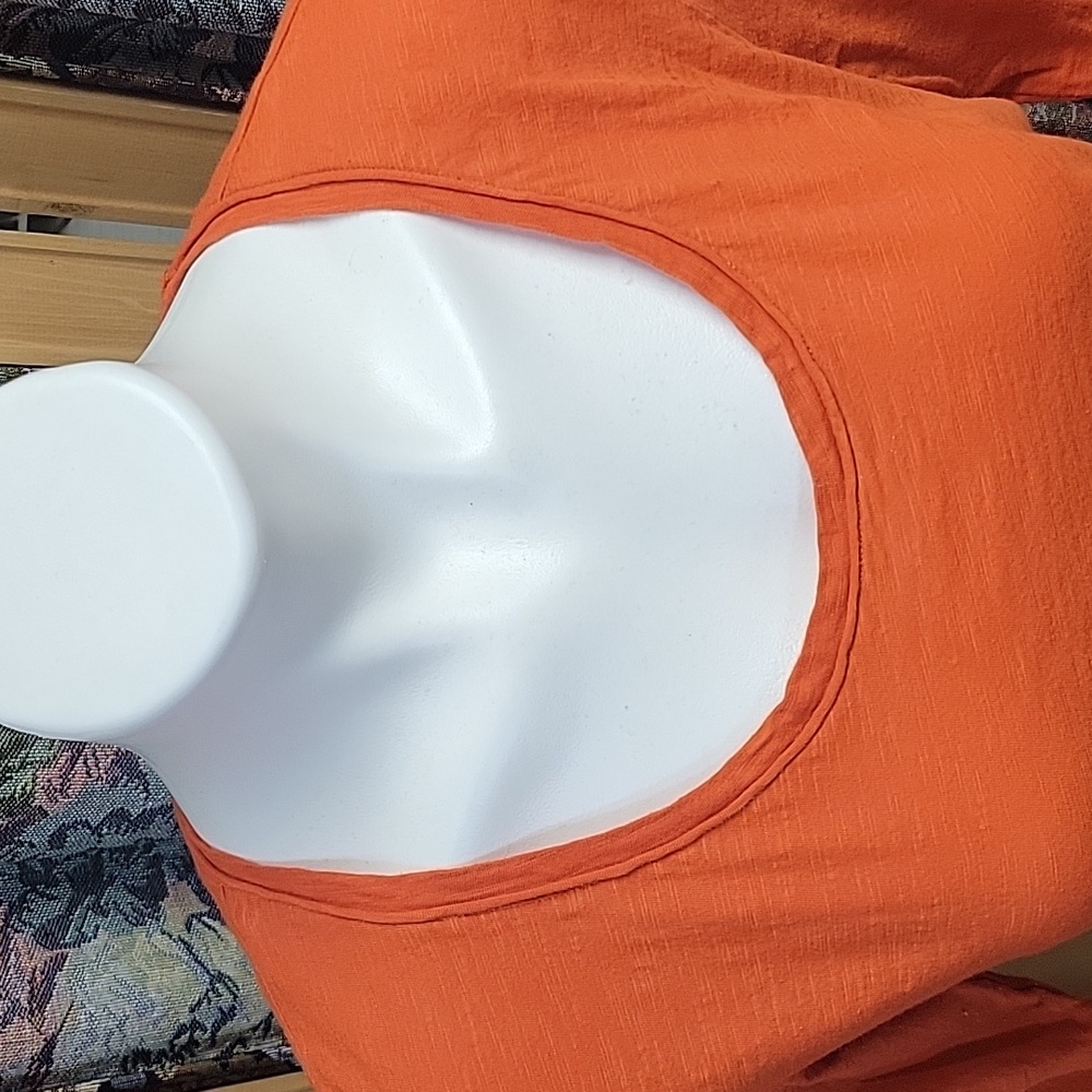 Women's Eddie Bauer Medi Orange Round neck Long Sleeve Tshirt - Picture 2 of 5